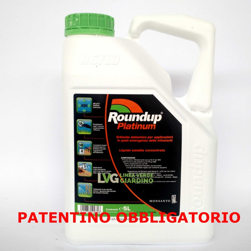 Désherbant au glyphosate ROUNDUP PLATINUM 5 L