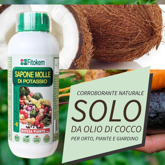 Sapone molle di potassio - 1 litro per orto e frutta corroborante Lava Melata - FITOKEM